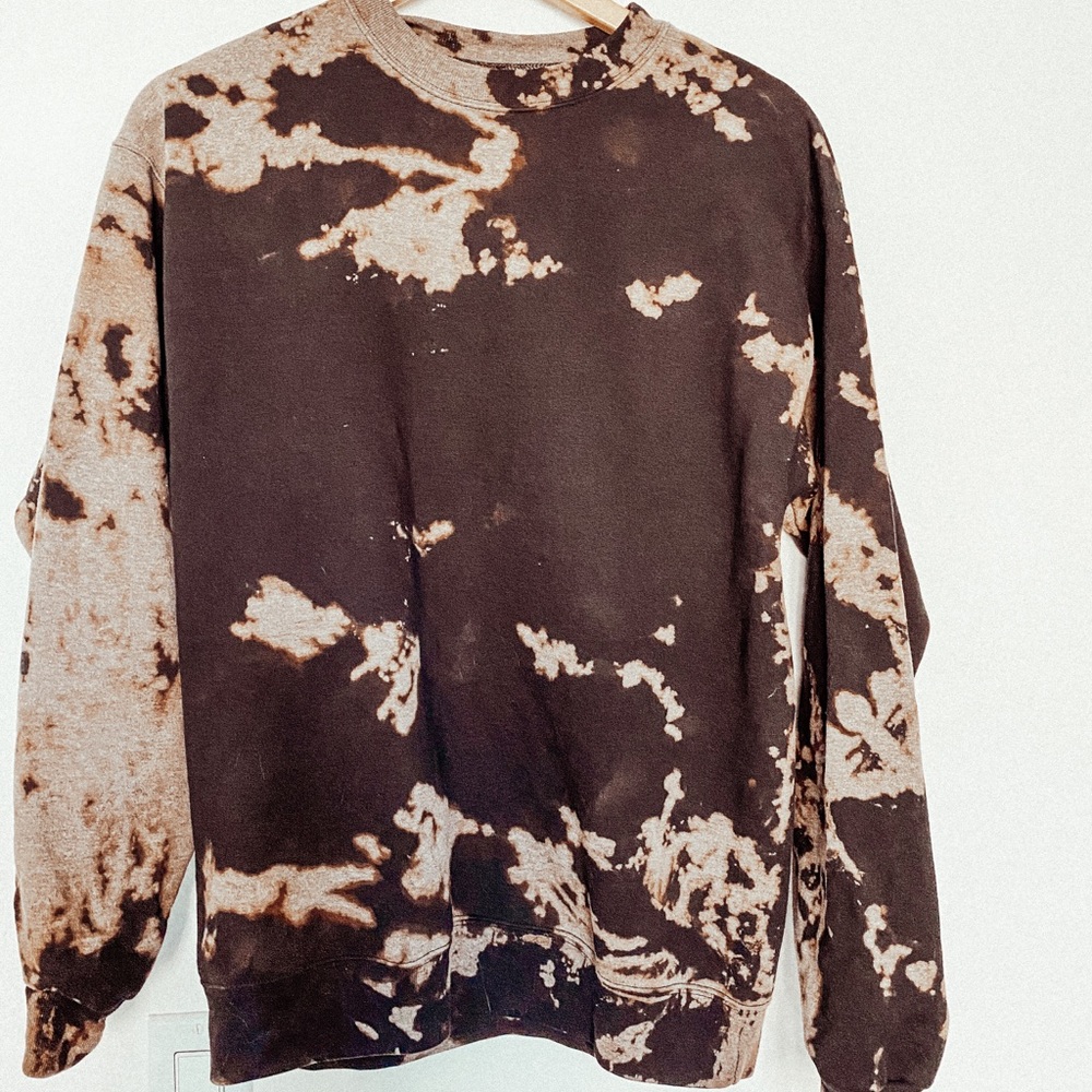 Oversize Bleach tiedye Sweatshirt Black Multi